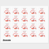 Sticker Carré Funky Inspirational Mermingo Flamant rose Sirène (Feuille)