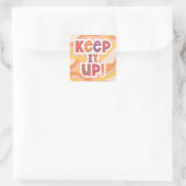 Sticker Carré Funky Keep it Up Professeur Récompense Élève (Sac)