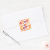 Sticker Carré Funky Keep it Up Professeur Récompense Élève (Enveloppe)