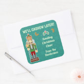 Sticker Carré Funky Noël Nutcracker Cashew Mistletoe Custom (Enveloppe)