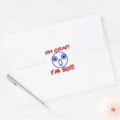 Sticker Carré Funny 50e anniversaire (Enveloppe)