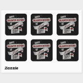 Sticker Carré Funny Anti Valentines Day Happy Obligated Gesture  (Feuille)