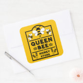 Sticker Carré Funny Apiary Honey Queen Bee (Enveloppe)