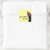 Sticker Carré Funny attitude chicken ? (Sac)