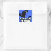 Sticker Carré Funny Beaver (Sac)