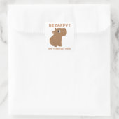 Sticker Carré Funny Capybara Personnalisé (Sac)