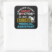 Sticker Carré Funny Exhaustit Assistant Médicale CMA (Sac)