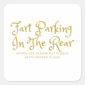 Sticker Carré Funny Fart Parking (Devant)