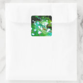 Sticker Carré Funny Flamants roses roses Faune (Sac)