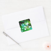 Sticker Carré Funny Flamants roses roses Faune (Enveloppe)