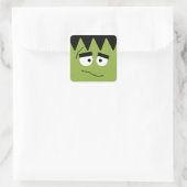 Sticker Carré Funny Frankenstein Face pour Halloween (Sac)