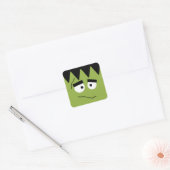 Sticker Carré Funny Frankenstein Face pour Halloween (Enveloppe)