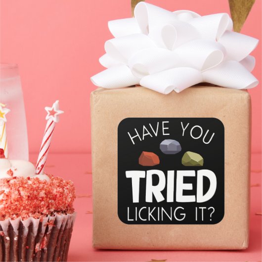 Sticker Carré Funny Geologiste Lapidary Rock Collector Rockhound (Fête)