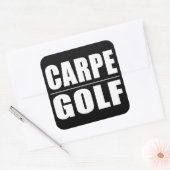 Sticker Carré Funny Golfers Citations plaisanteries : Carpe Golf (Enveloppe)