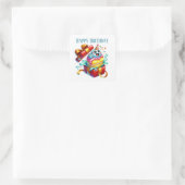 Sticker Carré Funny Happy Birthday cake ajouter du texte (Sac)