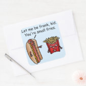 Sticker Carré Funny Hot Dog French Fries (Enveloppe)