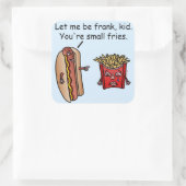 Sticker Carré Funny Hot Dog French Fries (Sac)