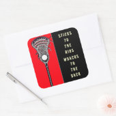 Sticker Carré Funny Lacrosse Sports (Enveloppe)