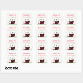 Sticker Carré Funny Ladybug Dead Bug Yoga Pose (Feuille)
