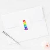 Sticker Carré Funny LGBT Cat Stack Rainbow Gay Pride (Enveloppe)