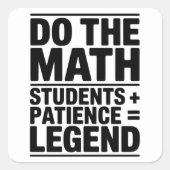 Sticker Carré funny Math Teacher Humor Meme Pun (Devant)