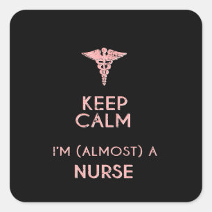 Sticker Carré Funny Nursing Student Nursing School Graduation