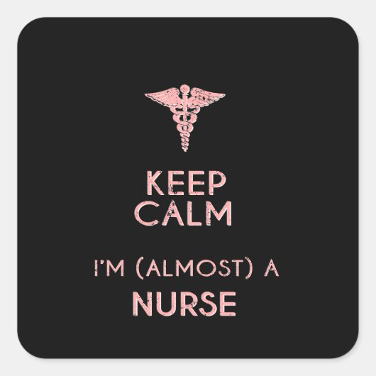 Sticker Carré Funny Nursing Student Nursing School Graduation (Devant)