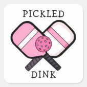 Sticker Carré Funny Pickleball Pun (Devant)