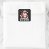 Sticker Carré Funny Santa Says Six Seven Christmas 67 Meme Xmas (Sac)