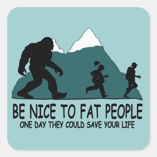 Sticker Carré Funny Sasquatch (Devant)