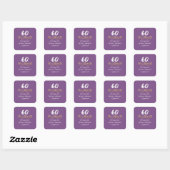 Sticker Carré Funny Sixty Scrabble est 15 en mots scores 60e (Feuille)