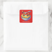 Sticker Carré Funny Spaghetti ajouter du texte (Sac)