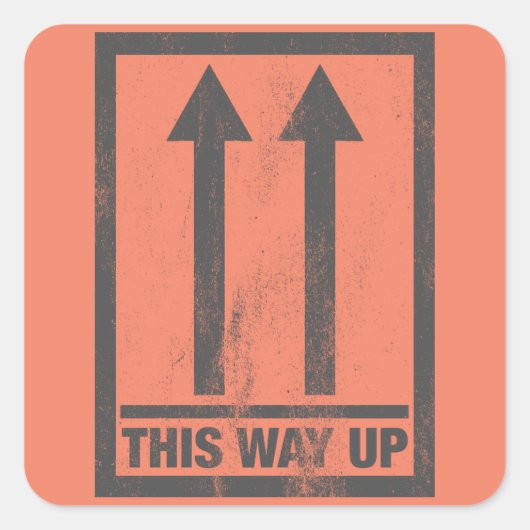 Sticker Carré Funny this way (Devant)