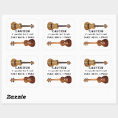 Sticker Carré Funny Ukulele Humour musicien (Feuille)