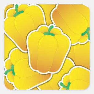 Sticker Carré Funy yellow pepper