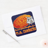 Sticker Carré Futur diable chien (Enveloppe)