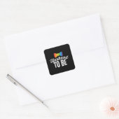 Sticker Carré Futur Mari LGBT Fierté Mariage Gay Enterrement de (Enveloppe)