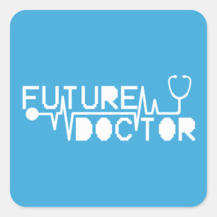 Sticker Carré Futur médecin medecine Stethoscope