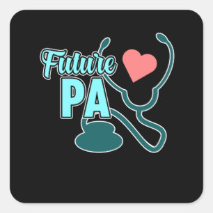 Sticker Carré Futur PA Médecin Assistant Étudiants Médicales 