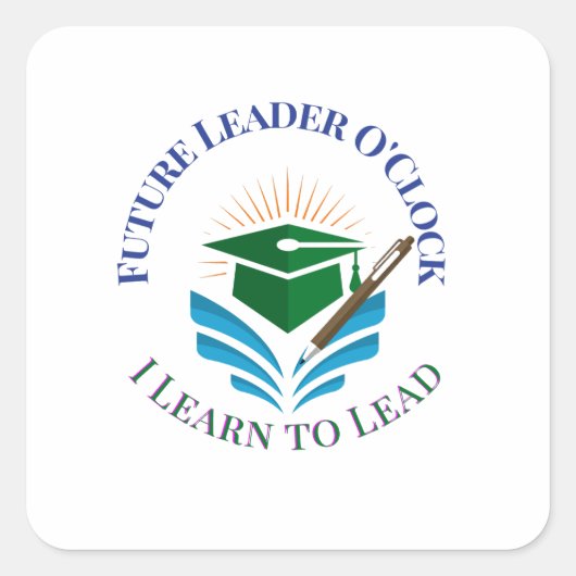 Sticker Carré Future Leader O'Clock – Apprendre à diriger | Moti (Devant)