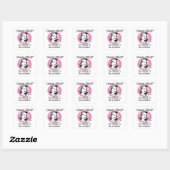 Sticker Carré Future Maman Rose (Feuille)