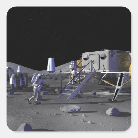 Sticker Carré Futures missions d'exploration spatiale 13 (Devant)