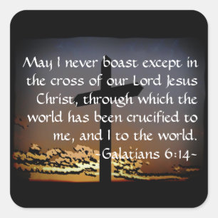 Sticker Carré Galates 6:14