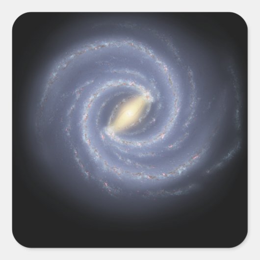 Sticker Carré Galaxie de la Voie Lactée (Devant)