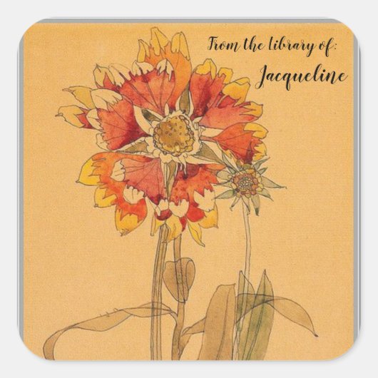 Sticker Carré Gallardia par Charles Mackintosh (Devant)