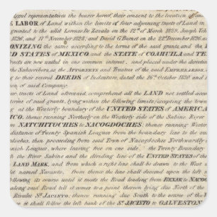 Sticker Carré Galveston Bay et Texas Land Company