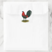 Sticker Carré Gamecock américain : Rouge Brown (Sac)