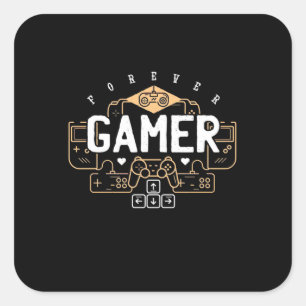 Sticker Carré Gamer Gift   Forever Gamer