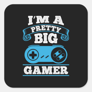 Sticker Carré Gamer Gift Je Suis Un Plutôt Grand Gamer