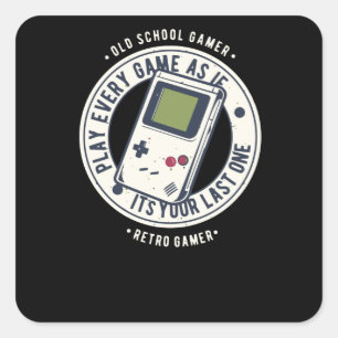 Sticker Carré Gamer OldSchool